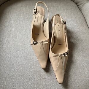 Vintage Amalfi Italian leather slingback